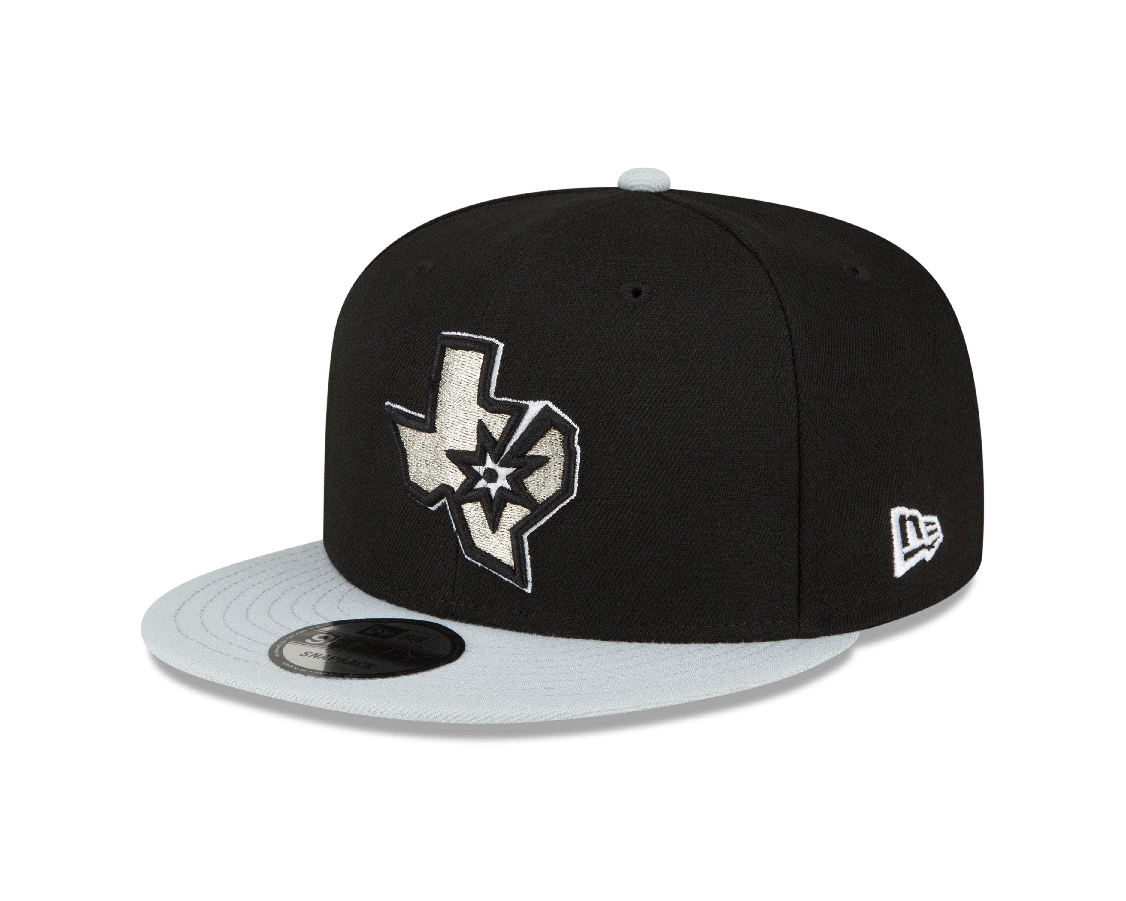 New Era San Antonio Spurs 9FIFTY Snapback Hat - Black/Grey - BLACK/GREY